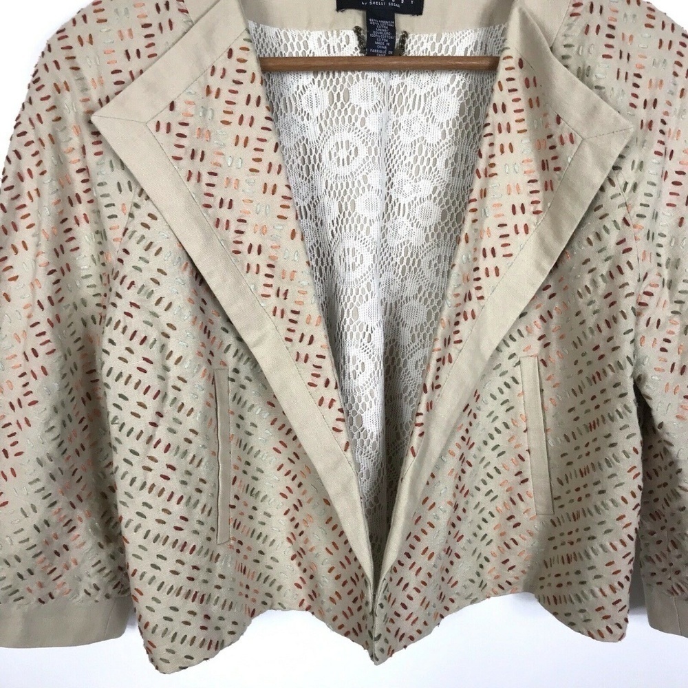 Laundry by Shelli Segal Linen Crop Jacket Small - Picture 2 of 6